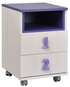 MATIS Κομοδίνο παιδικό Numero 2f Μωβ Matis585429