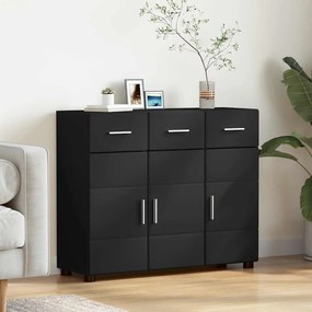 vidaXL Πλαϊνό γραφείο με ράφι FLORIN Μαύρο 88,5 x 30,5 x 73 εκ