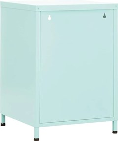 vidaXL Κομοδίνο Χρώμα Μέντας 35 x 35 x 51 εκ. από Ατσάλι
