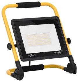 vidaXL Προβολέας LED με Λαβή Θερμό Λευκό 100 W