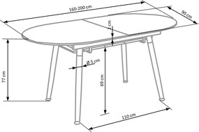 Επεκτεινόμενο τραπέζι Cali I