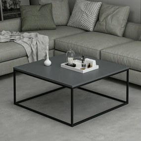 Τραπεζάκι Σαλονιού Ανθρακί FLOFRA 90x90x42