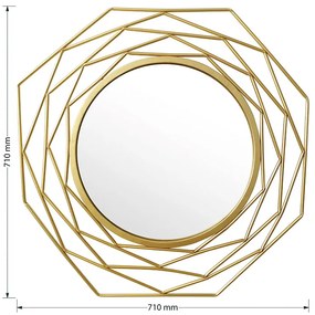 ΚΑΘΡΕΠΤΗΣ ROUND 2 PAKOWORLD ΧΡΥΣΟ 71X2.5X71ΕΚ