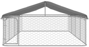 vidaXL Κλουβί Σκύλου Εξωτερικού Χώρου 600 x 300 x 150 εκ. με Στέγαστρο