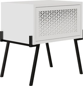 Κομοδίνο Naive Megapap χρώμα λευκό 48x34x51εκ.