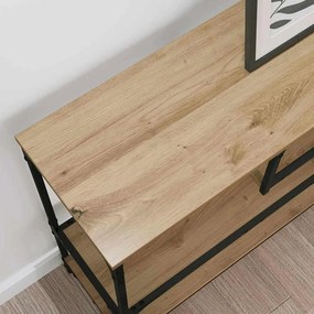 vidaXL Τραπέζι κονσόλας με ράφι Artisan Oak 100 x 30 x 75 εκ