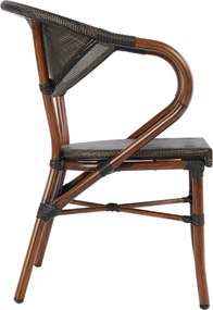 ΠΟΛΥΘΡΟΝΑ ΑΛΟΥΜΙΝΙΟΥ CLAY BAMBOO LOOK ΚΑΦΕ ΜΕ TEXTLINE HM5025 60,5x59x81Υ