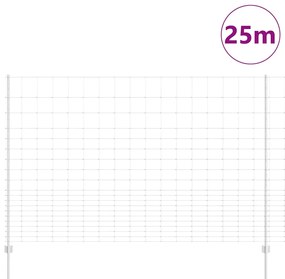 vidaXL Φράχτης με Στήλες. Ασημί 1.6 x 25 m Ατσάλι