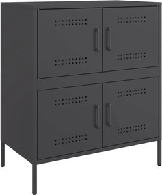 vidaXL Ντουλάπι Μαύρο 68x39x79 εκ. από Ατσάλι