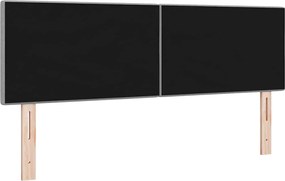 vidaXL LED κεφαλάρι με LED ταινίες φωτός Ανοιχτό γκρι 160 cm ύφασμα