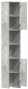 vidaXL Στήλη Μπάνιου Γκρι Σκυροδέματος 30x30x183,5 εκ. Επεξεργ. Ξύλο