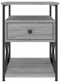 vidaXL Κομοδίνο Γκρι Sonoma 40 x 42 x 55 εκ. από Επεξεργασμένο Ξύλο
