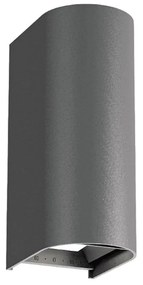 Φωτιστικό Τοίχου - Απλίκα Azores 4310001 LED 20W 3000K/4000K/6500K 480Lm/590Lm 12x23cm Anthracite Viokef