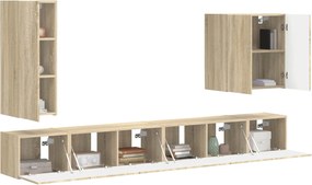 vidaXL Επιτοίχιο 6 pcs Δρύς Sonoma