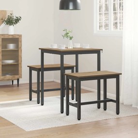 vidaXL Τραπεζαρίες ΜΕΤΑΛΛΟ