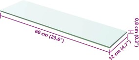 vidaXL Ράφι Πάνελ Διάφανο 60 x 12 εκ. Γυάλινο