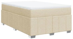 Κρεβάτι Boxspring με Στρώμα Κρεμ 120x190 εκ. Υφασμάτινο - Κρεμ