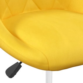 vidaXL Καρέκλες Τραπεζαρίας Περιστρεφόμενες 4 τεμ Μουσταρδί Βελούδινες