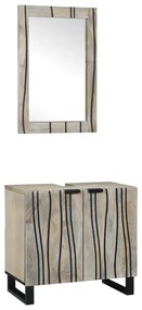 vidaXL Σετ Επίπλων Μπάνιου με ράφι 2 pcs Λευκό 62 x 33 x 58 εκ.