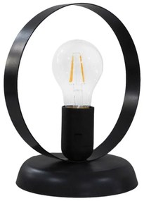 Φωτιστικό Επιτραπέζιο 34-0254 Halka Φ18 Ε27 H21,5XΦ18cm Black Heronia Metal