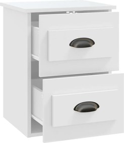 vidaXL Κομοδίνο Επιτοίχιο Λευκό 41,5 x 36 x 53 εκ.