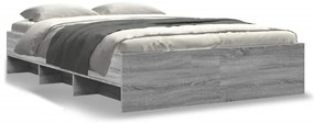 vidaXL Πλαίσιο Κρεβατιού Γκρι Sonoma 140x200 εκ. Επεξεργασμένο Ξύλο