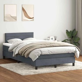 ΚΡΕΒΑΤΙ BOXSPRING ΜΕ ΣΤΡΩΜΑ ΣΚΟΥΡΟ ΓΚΡΙ 120X210 ΕΚ. ΒΕΛΟΥΔΙΝΟ 3316972