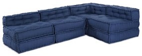 vidaXL Μονάδα Μοντέρνου Καναπέ 4 pcs Ινδικο Ύφασμα