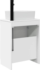 vidaXL Καθρέφτης μπάνιου με νιπτήρα Λευκό 54 x 35 x 83 εκ