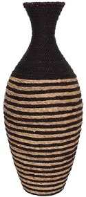 Βάζο Nubia 031701 25x25x69cm Natural-Black Σχοινί,Μέταλλο