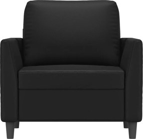 vidaXL Πολυθρόνα Μαύρη 60 εκ. από Συνθετικό Δέρμα