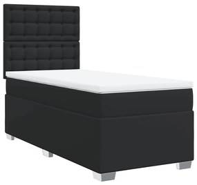 ΚΡΕΒΑΤΙ BOXSPRING ΜΕ ΣΤΡΩΜΑ ΜΑΥΡΟ 90X190ΕΚ. ΑΠΟ ΣΥΝΘΕΤΙΚΟ ΔΕΡΜΑ 3293000