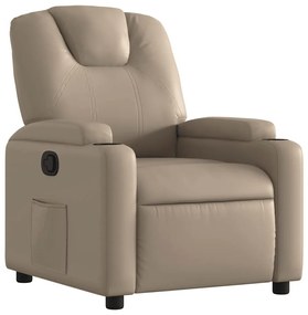 vidaXL Πολυθρόνα Ανακλινόμενη Καπουτσίνο από Συνθετικό Δέρμα