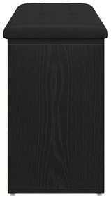 vidaXL Παγκάκι Αποθήκευσης Μαύρο Δρυς 100x30x48 εκ. Επεξεργασμένο Ξύλο