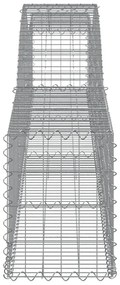 vidaXL Συρματοκιβώτια Τοξωτά 2 τεμ. 400x30x40/60 εκ. Γαλβαν. Ατσάλι