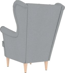 vidaXL πολυθρόνα ανοιχτό γκρι 74x84x100 cm ύφασμα