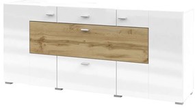 Μπουφές Bryant 162608719 165x39x71cm White-Oak Μοριοσανίδα