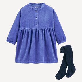 Σετ 2 τεμαχίων: βελούδινο φόρεμα και καλσόν