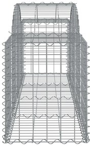 Συρματοκιβώτια Τοξωτά 18 τεμ. 200x50x60/80 εκ. Γαλβαν. Ατσάλι - Ασήμι