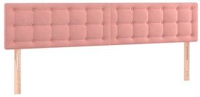 ΚΡΕΒΑΤΙ BOXSPRING ΜΕ ΣΤΡΩΜΑ &amp; LED ΡΟΖ 180X200 ΕΚ. ΒΕΛΟΥΔΙΝΟ 3134662