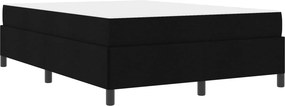 vidaXL Κρεβάτι με ελατήρια Μαύρο 140 x 190 cm ύφασμα