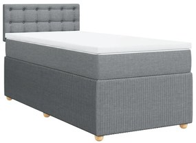 ΚΡΕΒΑΤΙ BOXSPRING ΜΕ ΣΤΡΩΜΑ ΑΝΟΙΧΤΟ ΓΚΡΙ 100X200 ΕΚ. ΥΦΑΣΜΑΤΙΝΟ 3289681