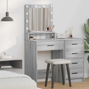 vidaXL Κομοδίνο Γκρι sonoma 50 x 41 x 135 εκ Επεξεργασμένο ξύλο