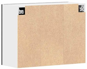 vidaXL Κρεμαστό ντουλάπι με ράφι Lyon Μαύρη Οξυά 80 x 31 x 60 εκ