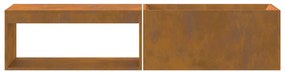 vidaXL Φούρνος με αποθήκευση ξύλων 160x45x35 εκ από weathering steel