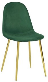 Καρέκλα Celina Velure Green ΕΜ907,3GV 45x54x85cm Σετ 4τμχ Βελούδο, Μέταλλο