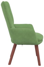 vidaXL Πολυθρόνα Ανοιχτό Πράσινο 63 x 67 x 94 εκ. Βελούδο