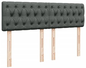 ΚΡΕΒΑΤΙ BOXSPRING ΜΕ ΣΤΡΩΜΑ ΣΚΟΥΡΟ ΓΚΡΙ 160X200 ΕΚ ΥΦΑΣΜΑΤΙΝΟ 3287515