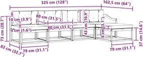 vidaXL Σειρά Καναπέ Εξωτερικού 4 pcs Λευκό και Κρεμ Πολυεστέρας
