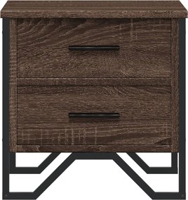 vidaXL Κομοδίνο Καφέ Δρυς 40x41x40 εκ. από Επεξεργασμένο Ξύλο
